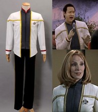 Star Trek Nemesis White Mess Costume Cosplay Carnival Uniform Daily Party