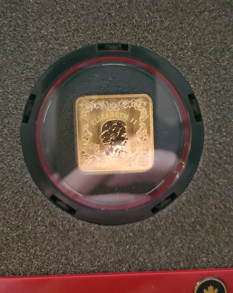 Rare Limited Canada 2006 Square The Beaver Gold Sterling Silver 3 Dollar Coin - Image 3 of 3