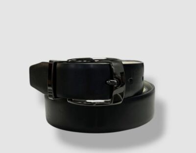 Alfani Men's Black White Reversible Faux Leather Belt Size M