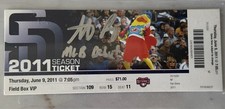 Anthony Rizzo Chicago Cubs Great Autographed Debut Ticket