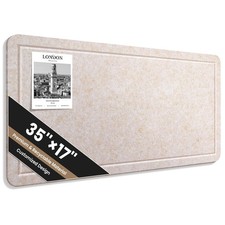 Large Bulletin Board, 35 X 17 Inches Felt Cork Board with 35x17 Inch, Oatmeal