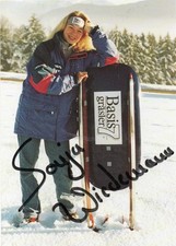 Sonja Wiedemann (saneczkarstwo, mistrz świata 1999), sign. AK