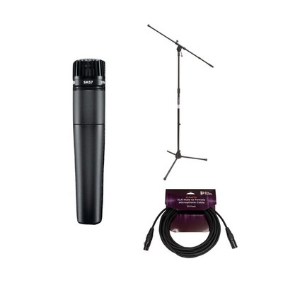 Shure SM57 Cardioid Dynamic Instrument Microphone Mic Stand Mic Cable