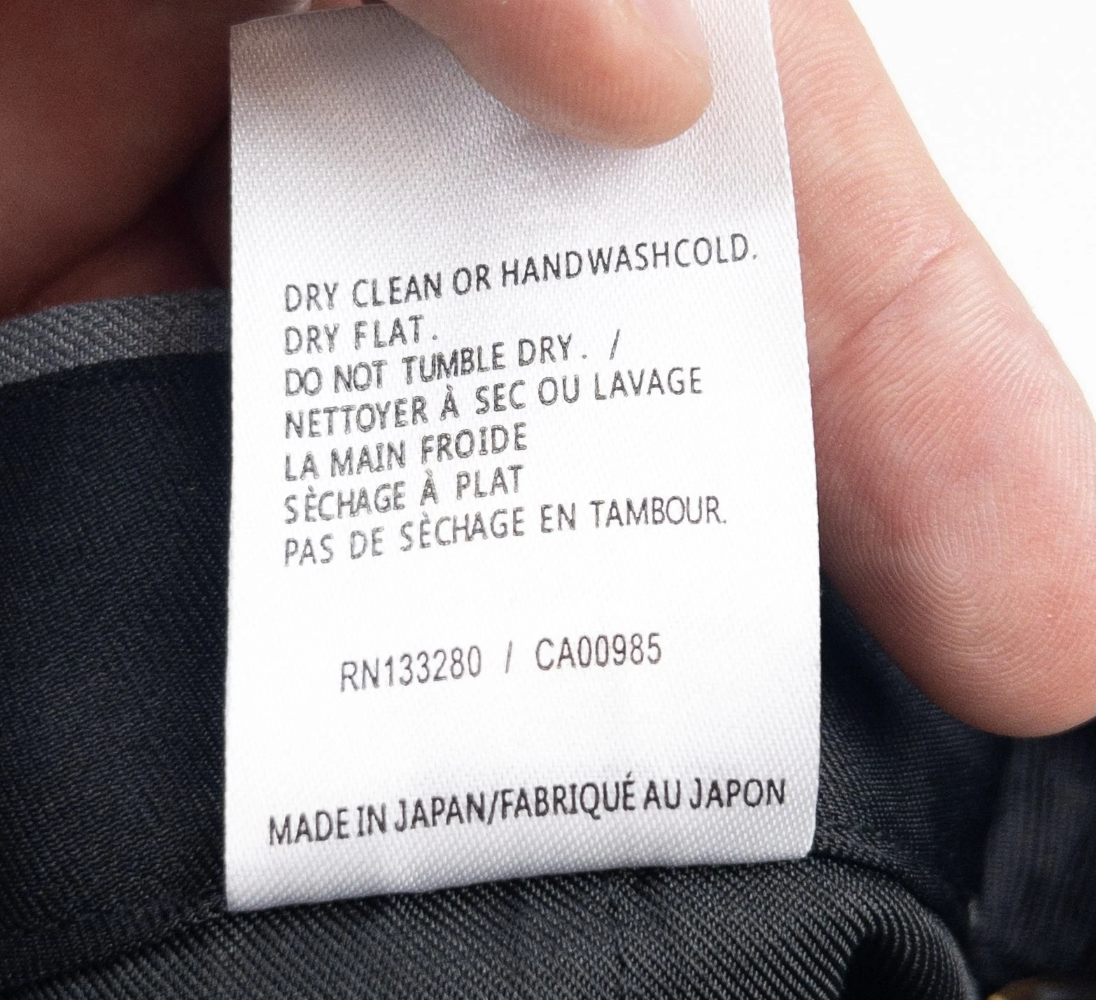 Thom Browne Pantaloni Uomo 5 (Vita 36) 4 Bar Pantaloni Grigio Giappone Schede Laterali Senza Orli