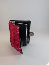 Vintage Gucci Mini 6-Ring Agenda Cover Pink Canvas w/ Original Pen Authentic