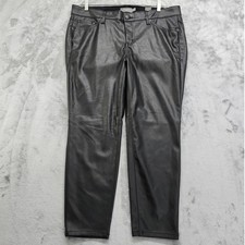 NEW Torrid Pants Womens 16R Black Faux Leather Perfect Skinny Mid Rise Stretch