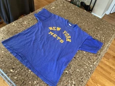 Vintage 1970’s New York Mets / Collegiate Pacific Shirt Men’s XL Blue