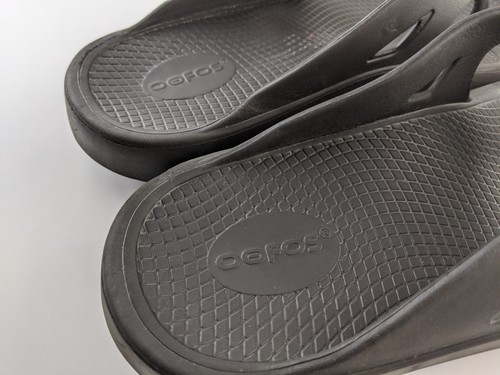 Oofos Original Recovery Comfort Thong Sandal Men US 10 Black Rubber Classic Shoe - Picture 7 of 13