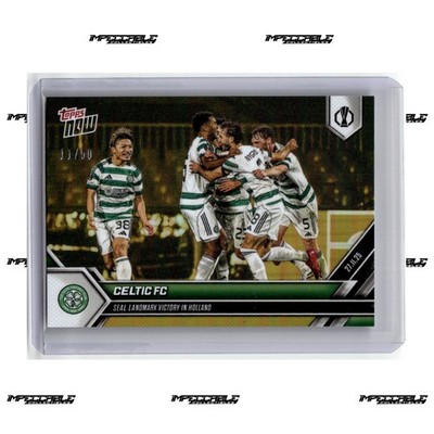 2025 Topps Now UEL - Gold #9 Celtic FC /50 Landmark Victory in Holland