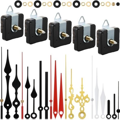 Uhrwerk Wanduhr, Quarz, Zeiger-Set, DIY, Lautlos, Ersatzteile, 0,7 Zoll, schwarz