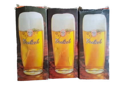 3 x Vintage kleine 5'' Grolsch Gläser - verpackt