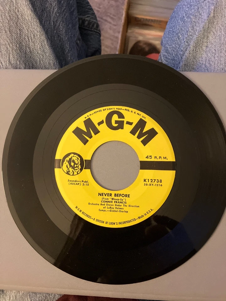 Connie Francis,MGM 12738,"My Happiness",US,7" 45 with P/S,1958 pop hit classic,M - Image 3 of 3