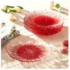 Wildflowers Glass Lunch Plates * Platos de Cr...