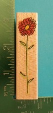 Hero Arts LONG STEM FLOWER 3 Rubber Stamp Summer Garden
