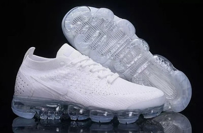 DS Air VaporMax Flyknit 2 Men's White Cushioned Running Shoes