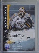 2007-08 Upper Deck Be a Player Signatures Chris Mason #S-CM Auto o1h