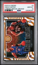 2020 Panini Illusions Career Lineage #9 Vince Carter Orange /75 PSA 10