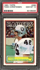 1983 TOPPS #298 TODD CHRISTENSEN PSA 10 RAIDERS RC [938]