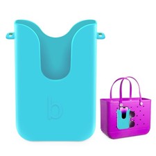 Silicone Phone Holder for Bogg Bags, Compatible Case Attachment, Cyan
