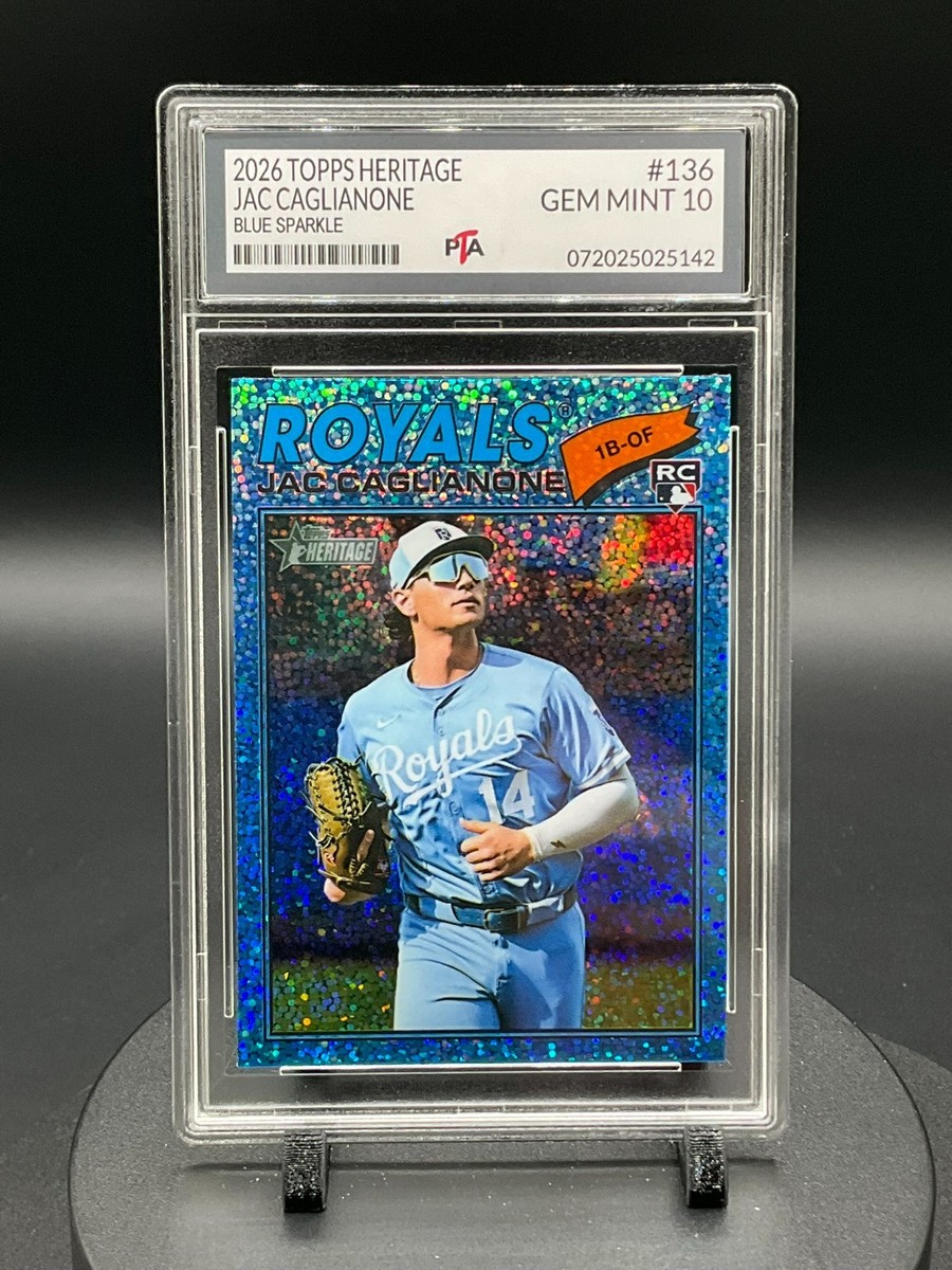 go back to the future ジェミン　トレカ　シンガポール 2026 Topps Heritage Jac Caglianone RC Chrome BLUE SPARLE ~ GEM