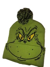 The Grinch Pom Pom Beanie Green One Size Fits Most Hat Dr Seuss Age 14  up Fun