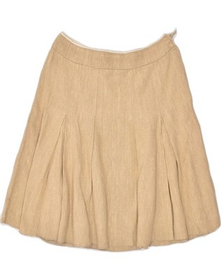 MAX & CO. Womens A-Line Skirt UK 16 Large W32 Brown Linen HU02