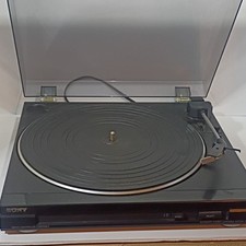 Sony PS-LX47P Automatic Servo Turntable Black 33/45 w/ Dust Cover RCA Untested