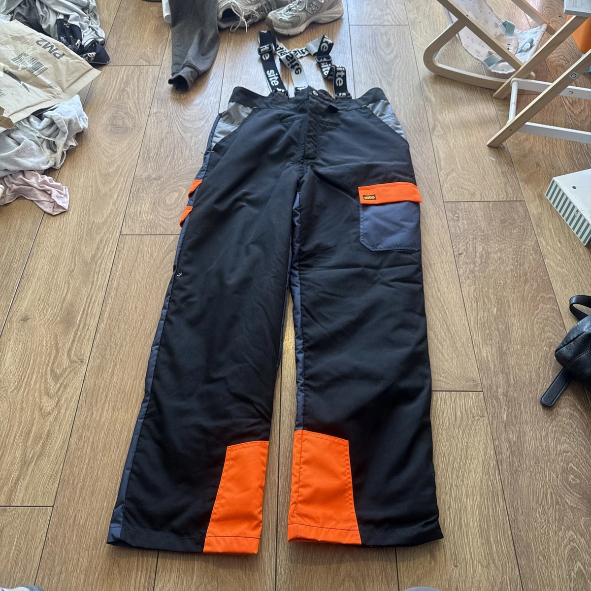 "Pantalones de motosierra Site tipo A tirantes pantalones de seguridad grandes cintura 38-40"""