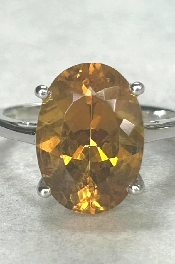 Preloved November Birthstone Rings Stunning Citrine & Topaz in 9ct Gold