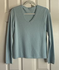 Macys Charter Club Women  s 100 cashmere sweater Light/Medium Aqua Blue, Medium