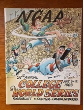 1983 NCAA College Baseball World Series Program Omaha Nebraska