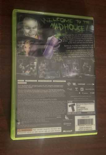 Batman Arkham Asylum Game of Year Edition Xbox 360 Microsoft w/ Lenticular Cover - Picture 4 of 4