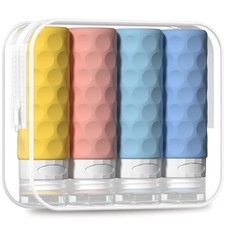 Silevoler Travel Bottles for Toiletries, Silicone Size Bright