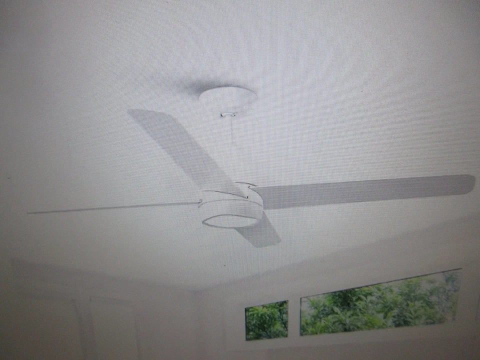 IHOMEadore 54 in Indoor Integrated LED Modern Satin White Reversible Ceiling Fan - Image 4 of 4