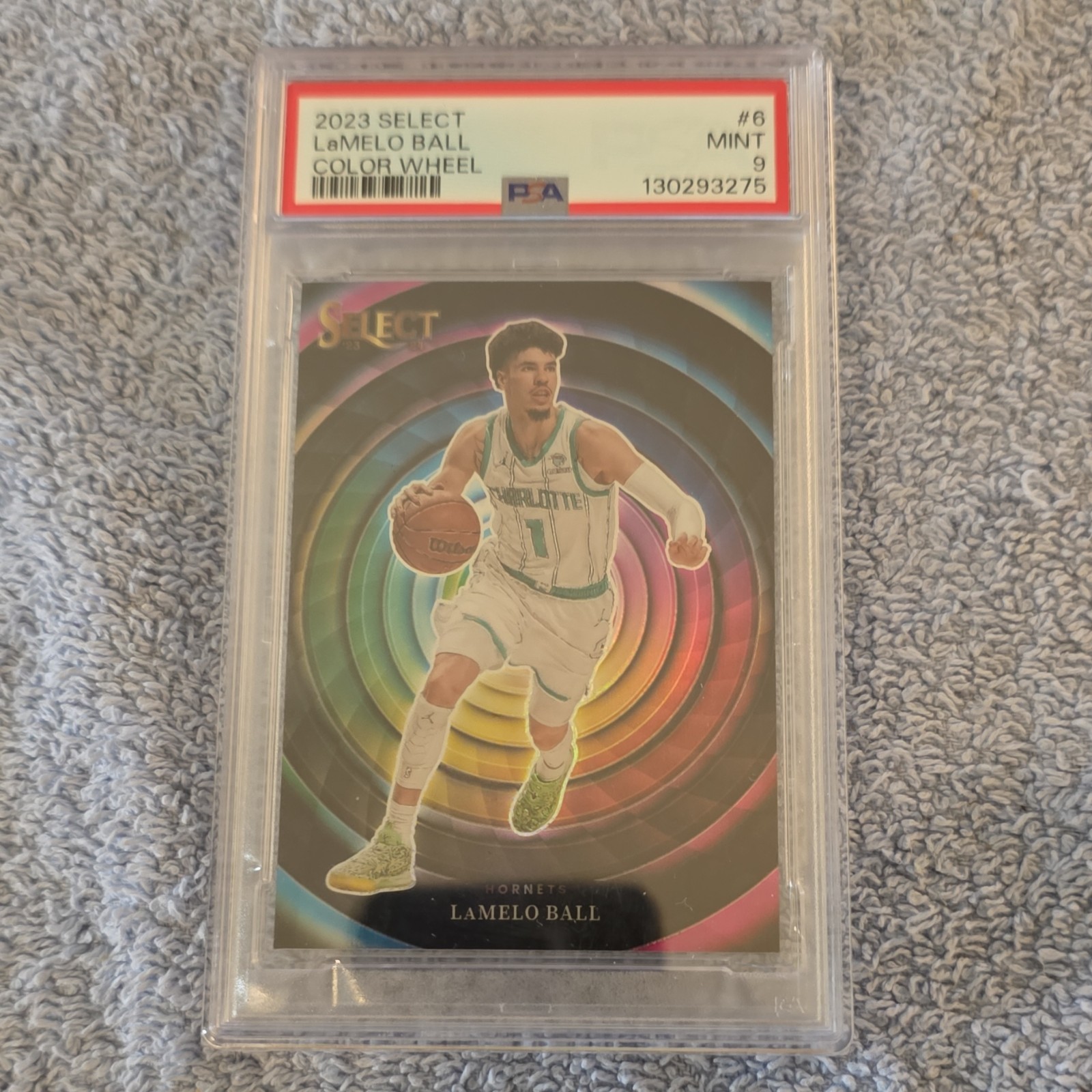 Panini 2023-24 Select Color Wheel LaMelo Ball #6 Charlotte Hornets PSA 9 NBA