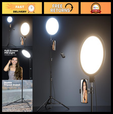 10.5in Ring Light Tripod Stand Phone Holder Kit Dimmable LED Remote iPhone