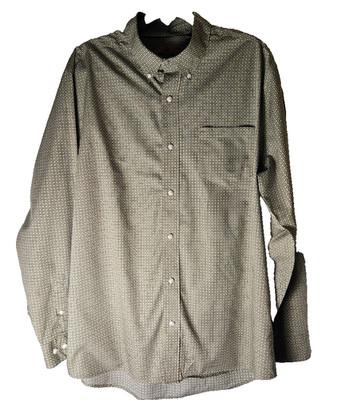 RedHead Men s X-Large  RANCH  Button Green Shirt Long Sleeve  Western RUSTIC