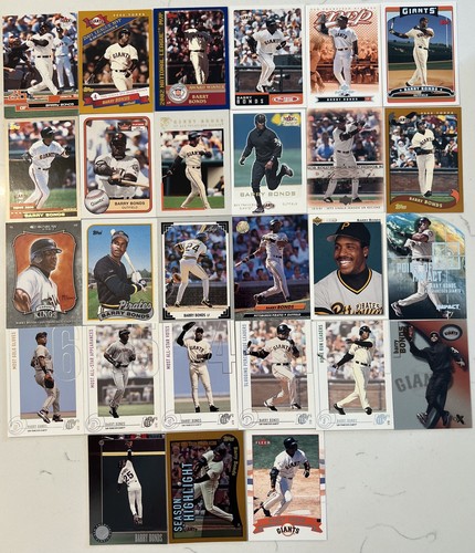 Barry Bonds San Francisco Giants 31 card lot with Event Used Home Plate card