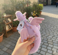 Jellycat Lavender Dragon Plush Keychain Bag Charm NWT