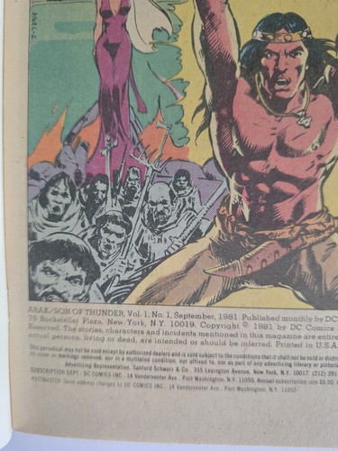 ARAK/SON OF THUNDER #1 9.2 NM- 1981 EDIZIONE DIRETTA MARVEL COMICS - Foto 6 di 11