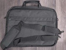 Charcoal Gray Laptop Messenger Bag 16  X 12  Shoulder Briefcase Travel Work Bag