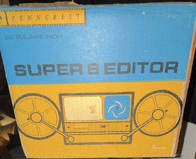 Antique Penncrest Super 8 Editor S 500 with 8mm Film Splicer Console/Tabletop