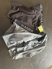 Hanes Ultimate Comfort Flex Fit Boxer Briefs Tagless 2-Gray - 1 Black - Size S