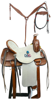 Leather Horse Saddle Ranch Roping Western Wade Tree A Fork Work Tack Equestrian
