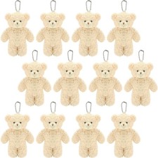12 Pack Brown Mini Teddy Bears 4.7 inch Tiny Soft Stuffed Teddy Bear Small Pl...