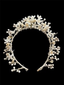 Vintage Wax Tiara and boutonnière