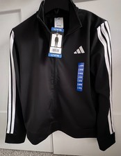 Adidas Youth Tricot Full Zip Jacket, LARGE 14/16 , BLACK, Brand New, NWT