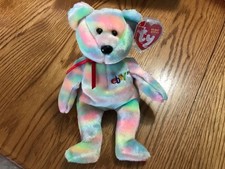 Ty Beanie Baby BIDDER the Ebay Bear Exclusive NEW MWMTs Plush Stuffed Animal Toy