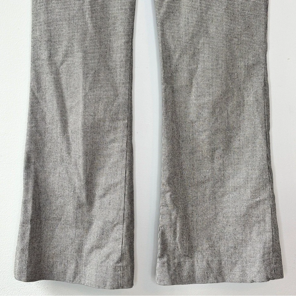 Pantalón Alice + Olivia Y2K tiro bajo marrón tostado pata de gallo mezcla de lana pierna acampanada talla 2 Foto 3 de 4