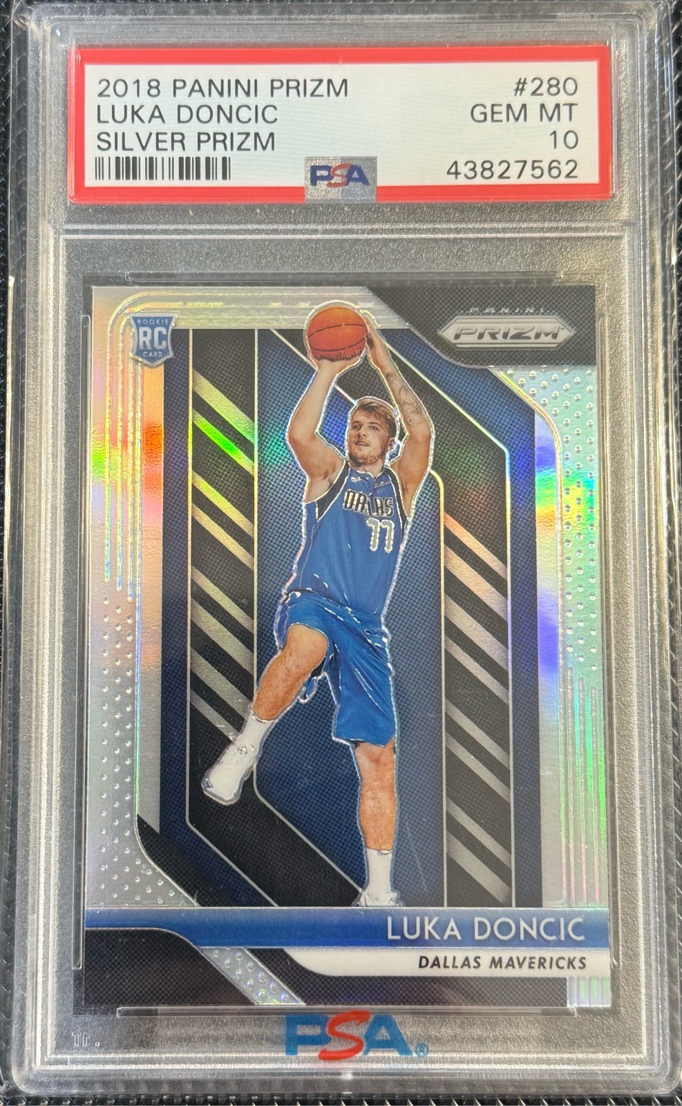 2018 LUKA DONCIC PANINI PRIZM SILVER PRIZM PSA 10